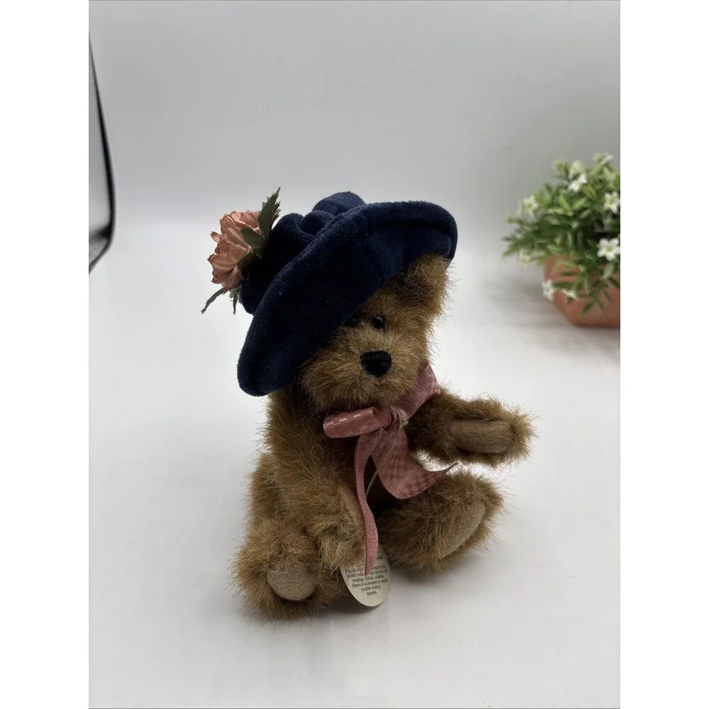 Vtg 1990 Boyd's Bear Yvette Dubeary Jointed Plush Stuffed Animal Toy w/ Hat 8